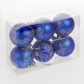 EUR € 3.95   kerst ornamenten blauw pvc ballen (6 stuks), Gratis