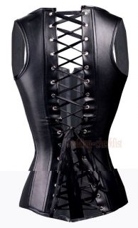 Leather Corset Size s 2XL Gothic Bustier Vest Style G2628 K