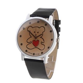 USD $ 4.79   Lovely Bear Girl Women Watch Black Watchband A139,
