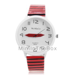 USD $ 4.99   Mens and Womens PU Analog Quartz Wirst Watch with Zebar