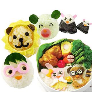 USD $ 6.29   Lovely Fical Expression Pattern Rice Ball Mold (3 Piece