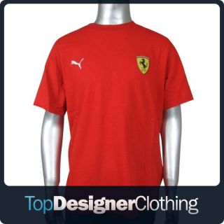 Boys Junior Puma Ferrari Formula 1 Red Tee T Shirt Top