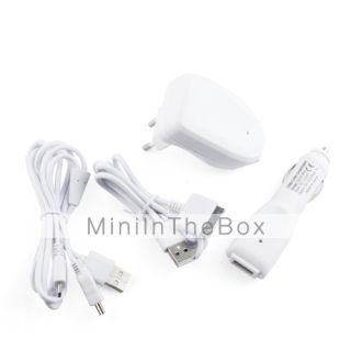 USB Charger Kit for Home&Car Use   for iPhone 4/3G/3GS,HTC,Blackberry