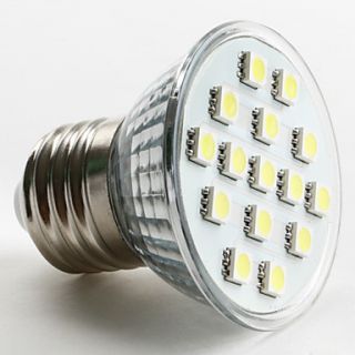 USD $ 4.49   E27 5050 SMD 15 LED White 150 200LM Light Bulb (230V, 2 2