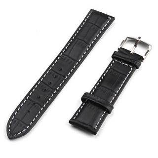 USD $ 2.29   Unisex Genuine Leather Watch Strap 22MM (Black),