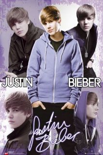 Justin Bieber Poster Hoodie Collage Official Maxi Size