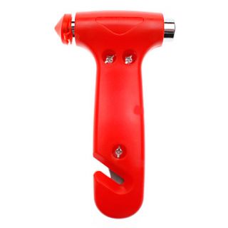 USD $ 6.29   Car Emergency Hammer Seat Belt Cutter Safety Tool (Red