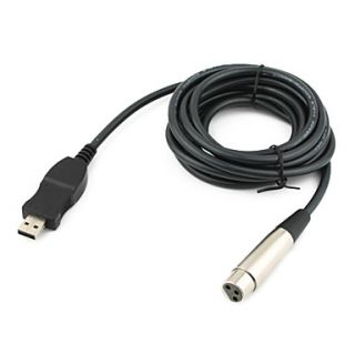 USD $ 22.59   3M USB Male to XLR Female Microphone USB MIC Link Cable