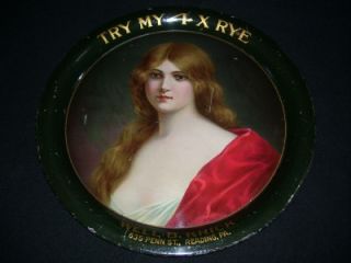 1900s Reading PA Well Krick Whiskey Tray Try My 4 x Rye