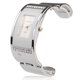 USD $ 8.49   Stainless Steel Bracelet Band Wrist Watch   White,