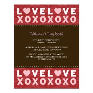 XO Love Valentines Party Invitation