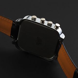 USD $ 11.99   Mens 3 PC Quartz Wrist Sports Watch with Black Leather