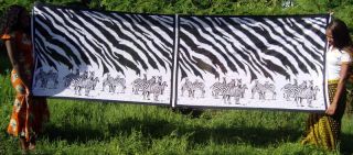 Tanzania Kanga Zebra Animals Ethnic East Africa