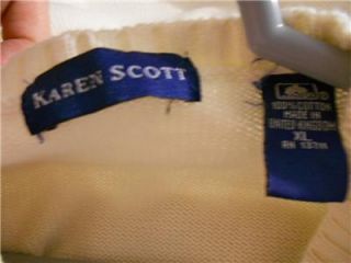 Karen Scott Cream Cardigan Sweater SX XL B 22