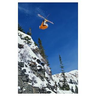 Freestyle skier performing flip Snowbird Utah U for $18.00