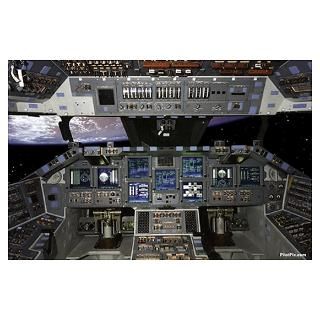  Wall Art  Posters  Space Shuttle Cockpit 35 x 23 Poster