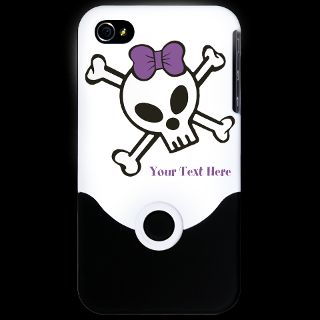 Cool Gifts  Cool iPhone Cases  Custom Skull with Purple Bow