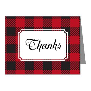 Art Gifts  Art Note Cards  Plaid Red Note Cards (Pk of 20)
