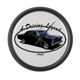 1968 Camaro Large Wall Clock by drivingshirts