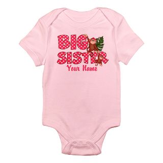 Babies Gifts  Babies Baby Clothing  Big Sister Monkey Pink Infant