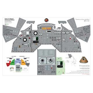 Wall Art  Posters  Apollo 13 Command Module Cockpit