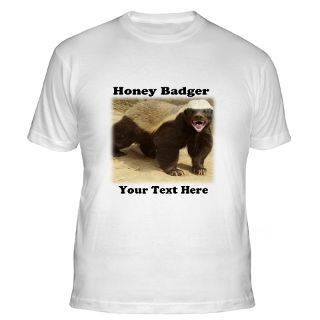 Animal Gifts  Animal T shirts  Honey Badger Personalized Shirt