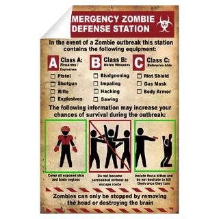 Wall Art  Wall Decals  Emergency Zombie Defense