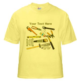 Builder Gifts  Builder T shirts  Tools with Gray Text. T