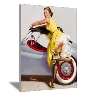 Wall Art  Canvas Art  Classic Car Vintage Pinup