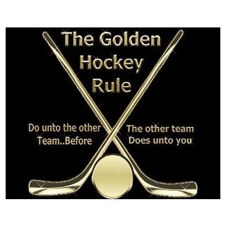 Wall Art  Posters  Golden Hockey Rule Poster