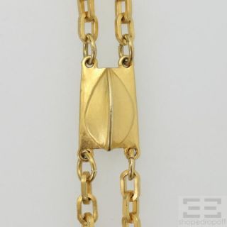 Karl Lagerfeld Gold Tone Modernes Kunst Chain Necklace