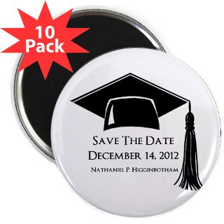 Save the Date Perz Graduation Cap 2.25 Magnet (10 by The_Knotted_Palm