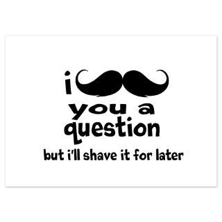 mustache you a question 5.25 x 5.25 Flat Cards by designsanddesigns