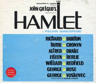 HAMLET Broadway Cast Richard Burton A. Drake COLUMBIA FOUR STEREO LP