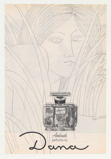1965 Dana Ambush Perfume Bottle Eugene Karlin Art Ad