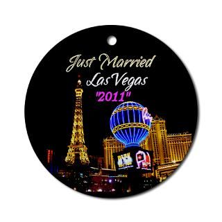 Las Vegas Paris Just Married 2011 Ornament (Rnd) for $12.50