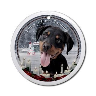 Animal Gifts  Animal Seasonal  2012 Rottie 1st Xmas Ornament