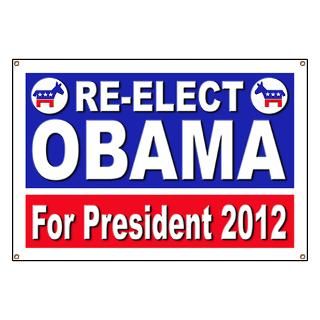 re elect president obama 2012 banner