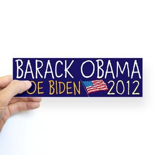 BARACK OBAMA JOE BIDEN flag 2012 Bumper Sticker by Election2012Designs