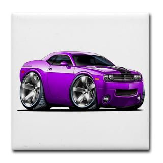 2009 Gifts  2009 Coasters  Challenger Purple Car Tile Coaster