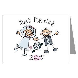 Stick Just Married 2009  Pink Ink Art T shirts and Gifts