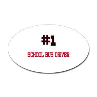 Number 1 SCHOOL BUS DRIVER Oval Decal for $4.25