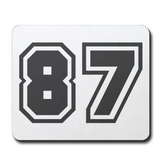 87 Gifts  87 Home Office  Number 87 Mousepad