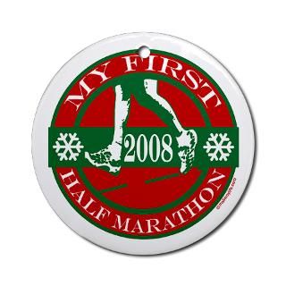 13.1 Home Decor  My First Half Marathon   2008 Ornament (Round