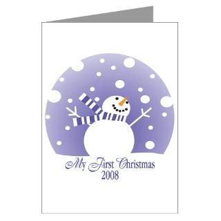 First Christmas 2008 Snowman Greeting Cards (Pk of