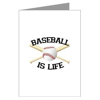 Baseball is Life T shirts. Be Greeting Cards (Pack