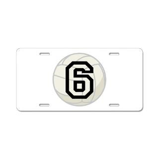 Volleyball Player Number 6 Aluminum License Plate for $19.50