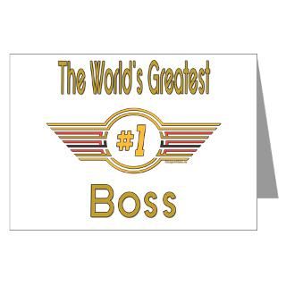 Number 1 Boss Greeting Cards (Pk of 20)