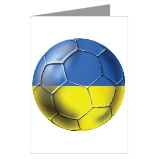 Ukraine Football Greeting Cards (Pk of 2