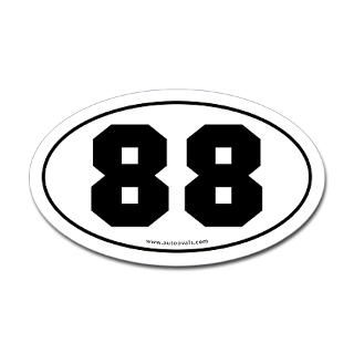 Jersey Number 88 Stickers  Car Bumper Stickers, Decals